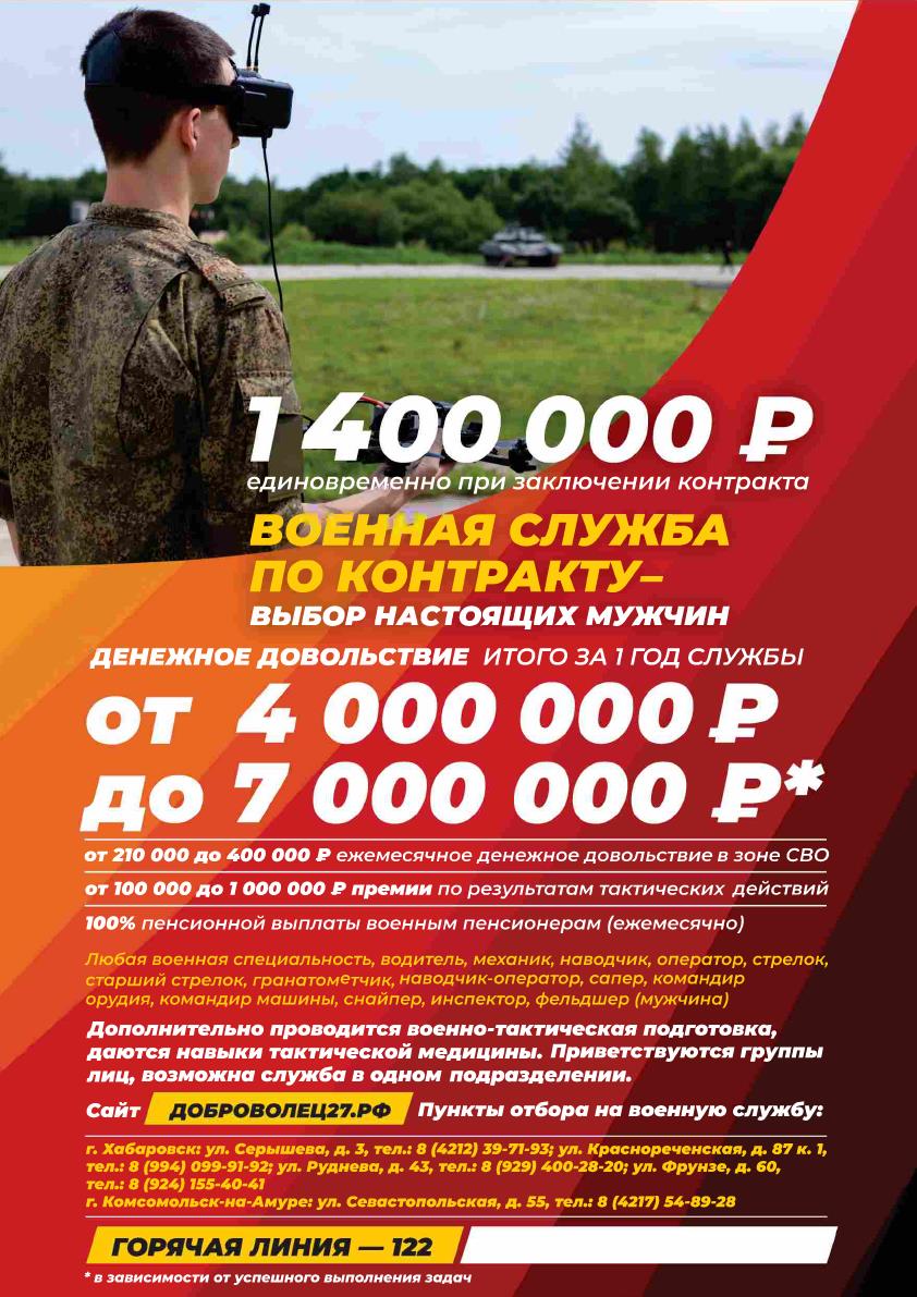 ВОЕННАЯ СЛУЖБА ПО КОНТРАКТУ В ХАБАРОВСКОМ КРАЕ