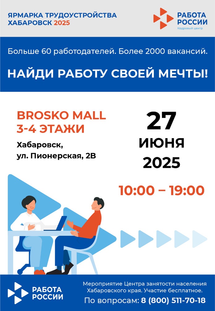Всероссийская ярмарка трудоустройства «Работа России. Время возможностей» – скоро!