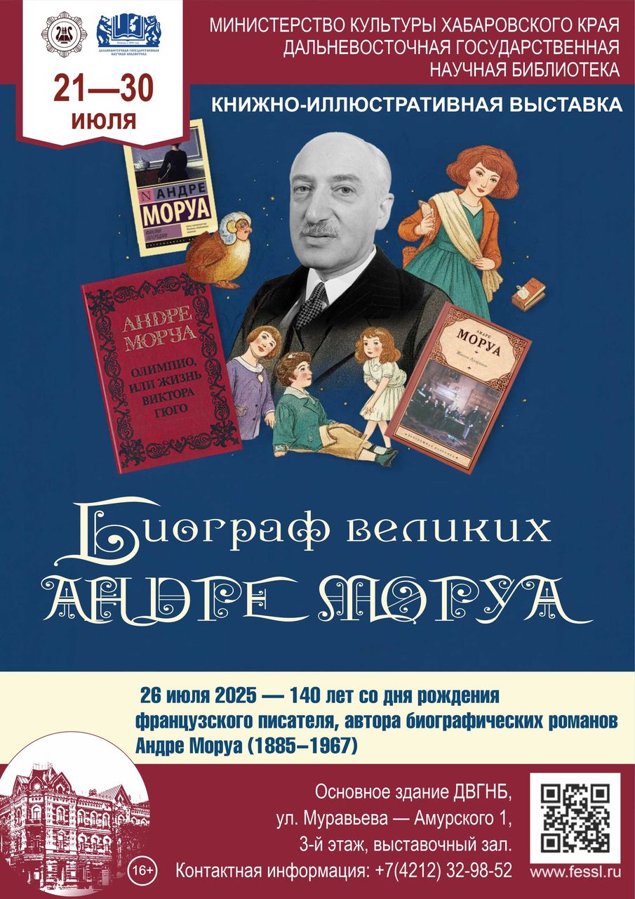 Книжная выставка «Биограф великих Андре Моруа»