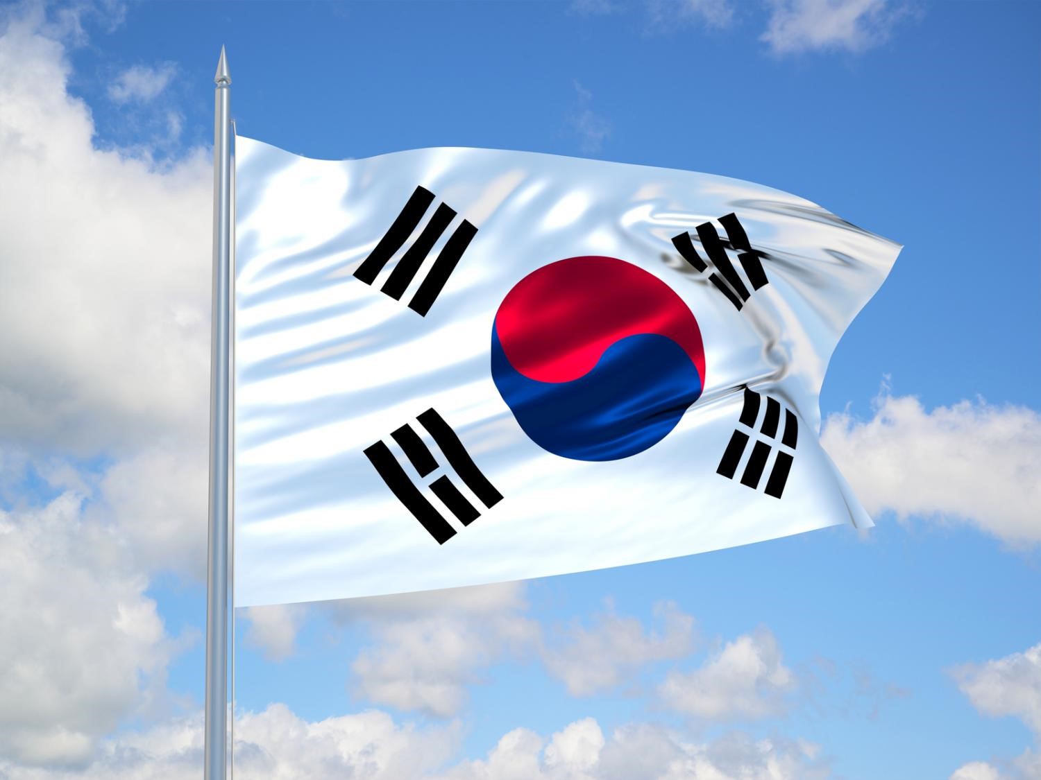 Корея флаг. Флаг Южная Корея. Флаг Республики Корея. Корейский флаг Южной Кореи. Флаг Республики Корея Южная.
